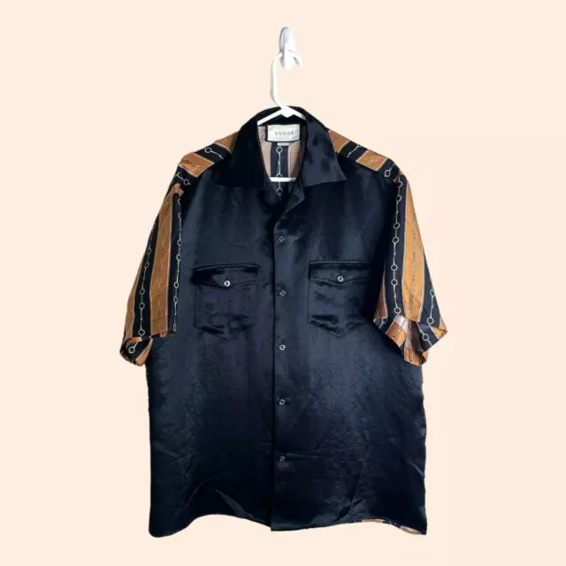 Gucci Horsebit Silk Bowling Shirt