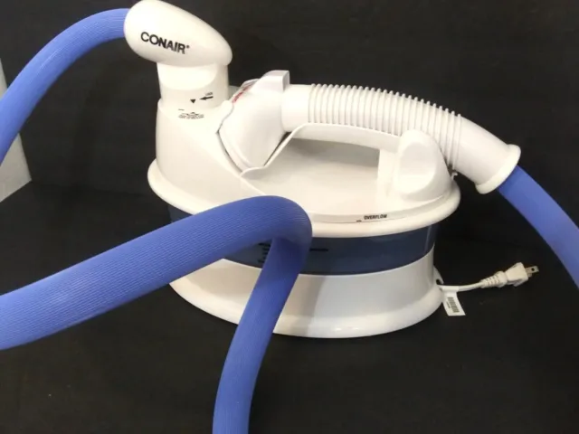 Conair Compact Fabric Steamer GS5 White Blue 1200 Watt TESTED WORKS USED