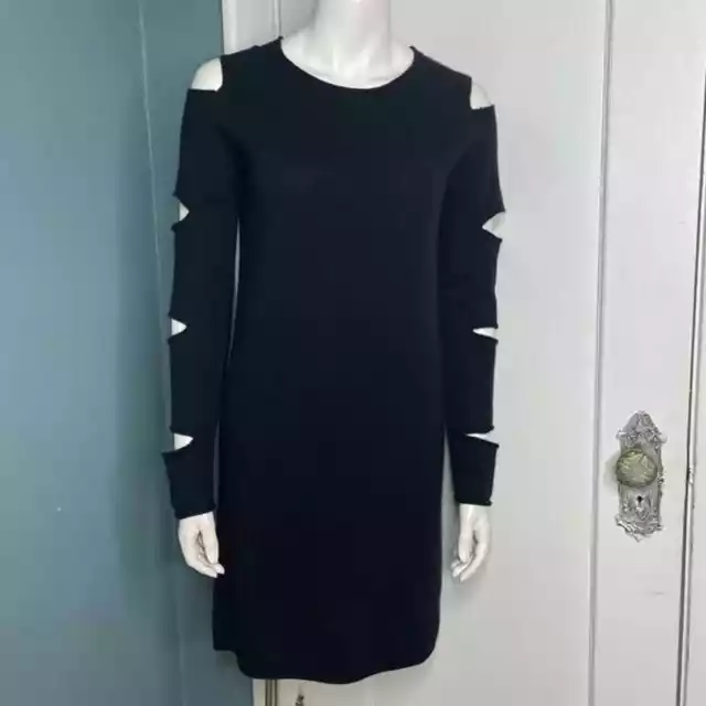 Skull Cashmere Women's 100% Cashmere Sweater Dress Size Small Black Long Sleeve