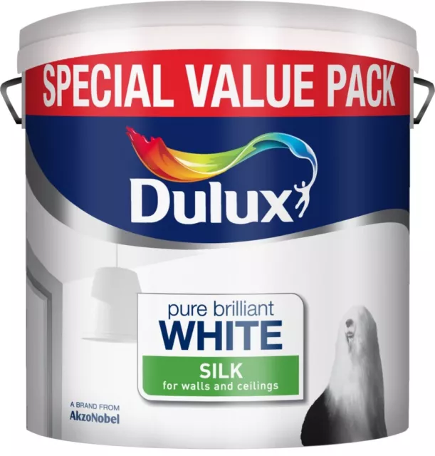 Dulux Silk Smooth and Creamy Emulsion Paint for Use on Walls/Ceilings, 6 L
