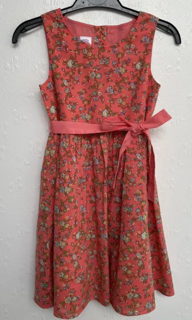 Laura Ashley Girls 100% Cotton Lined Ditsy Floral Sleeveless Dress Age 5-6