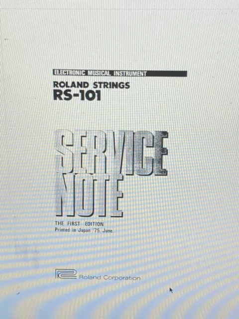 Roland Rs-101 Service Notes Pdf