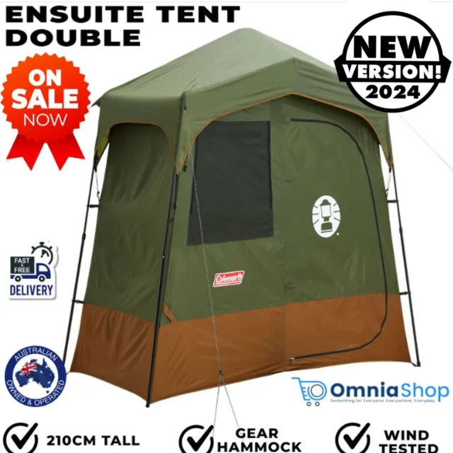 Coleman Double Instant Up Ensuite Tent Camping Hiking Outdoor Shower Toilet Tent
