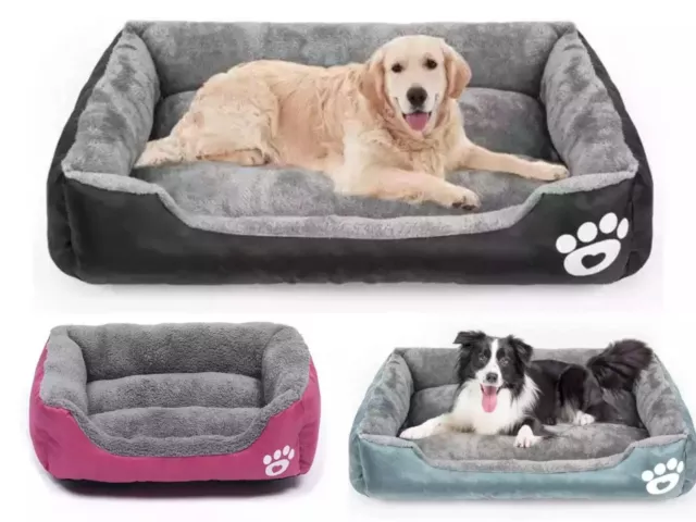 Dog Bed For Small Medium Large Pets Cat Puppy Bed Washable Soft Comfy Calming UK