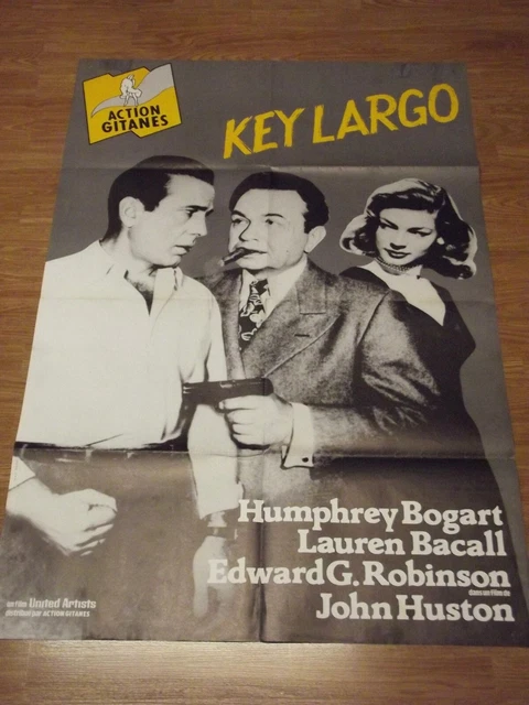 AFFICHE CINEMA KEY LARGO Humphrey Bogart Lauren Bacall EUR 20,50 ...