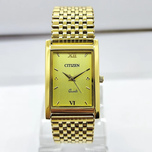 Orologio Uomo Analogico Usdiamondking Quadrante Giallo Tono Oro Con Diamanti Simulati - Foto 4