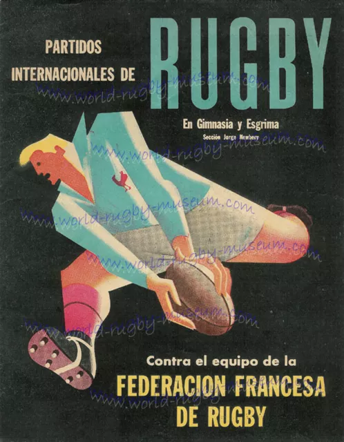 France Argentina, South Africa Rugby Match Posters 1949-1960 Amazing Artwork
