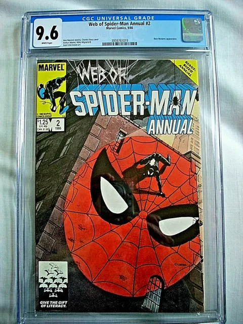 Marvel WEB OF SPIDER-MEN ANNUAL #2 CGC 9.6 NM+ White Pages 1986 New Mutants