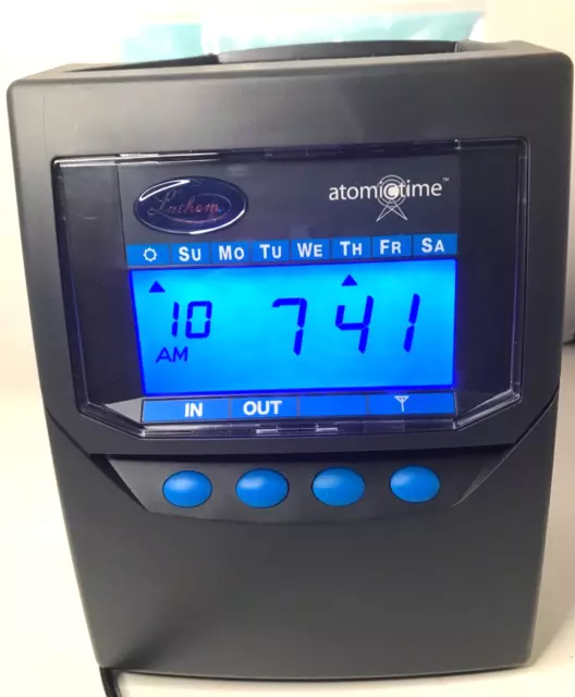 CALCULATING ATOMIC TIME Clock 7500E for 100 Employees Lathem New No Box