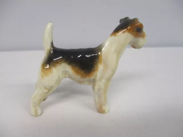 Rare Royal Worcester 3027 Wire Haired Fox Terrier Dog Figurine ~ Black Mark 3