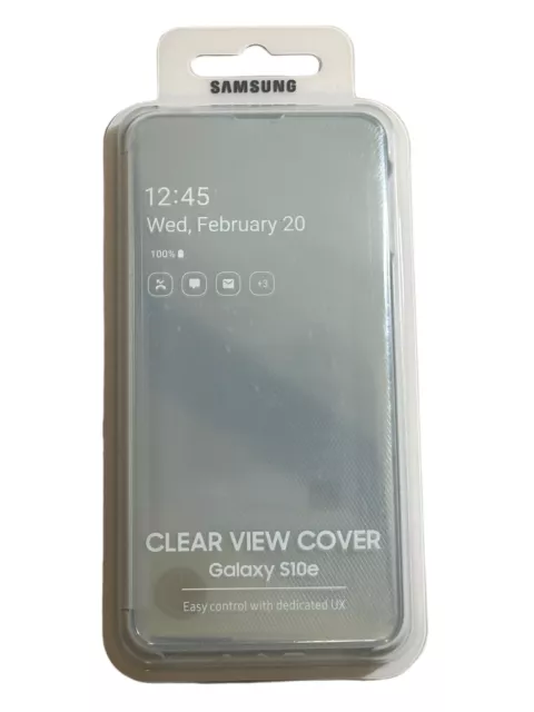 Official Genuine Samsung Galaxy S10e Clear View Cover Case White