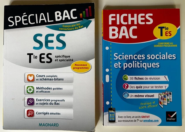 LOT FICHES ET Special BAC Terminale ES EUR 10,00 - PicClick FR