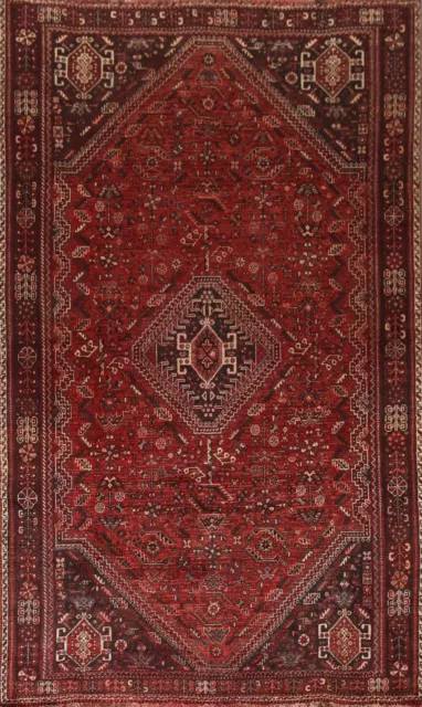 Tribal Geometric Kashkoli/ Abadeh Vintage Rug 6'x9' Wool Hand-made Area Carpet