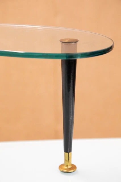 Antique Mid 20th Century Glass Occasional Coffee Lamp Tables 2