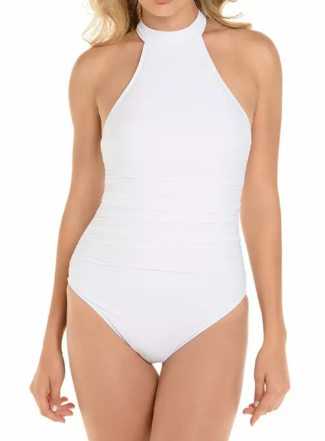 NWT MSRP $174 -  MAGICSUIT Ursula One-Piece Swimsuit, Solid White, Size 14