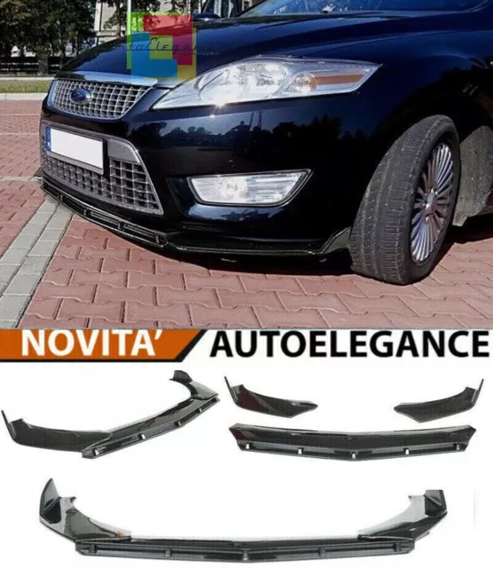 Ford Mondeo Iv Mk4 Parachoques Delantero Splitter Look Negro Brillo Rs - 3P -