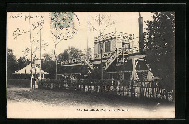 CPA Joinville-le-Pont, La Péniche 1905