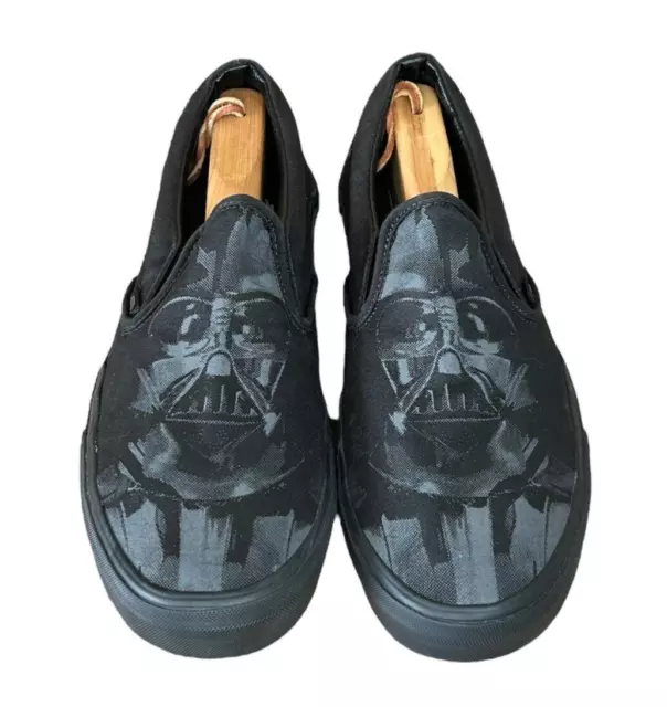 VANS STAR WARS Darth Vader Slip On Shoes RARE Mens 12 Black Disney
