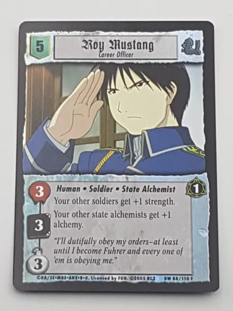 Fullmetal Alchemist TCG Einzelkarte Roy Mustang Holo NM