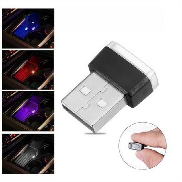 1x Mini USB Car Interior Light Neon Accessories LED Atmosphere Ambient Lamp Bulb