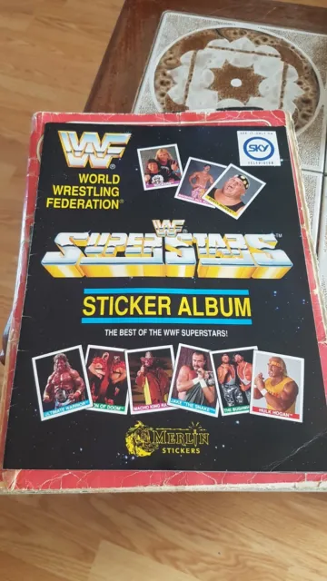 WWF Superstars of Wrestling album 1990 near complete 95%- Merlin