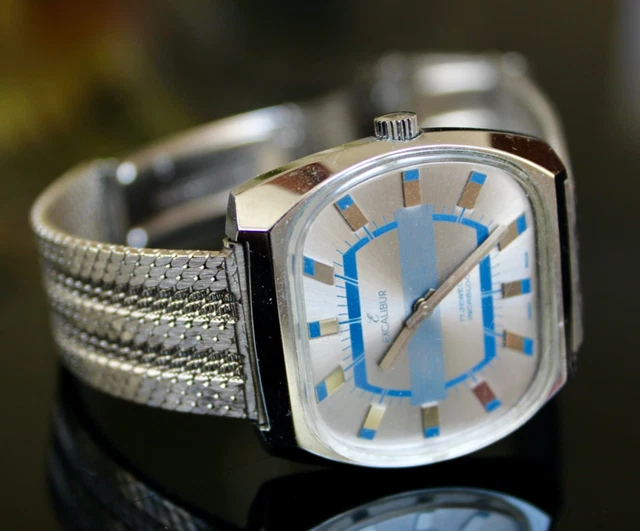 VINTAGE EXCALIBUR 17 Jewels Incabloc Mens Swiss Wrist Watch