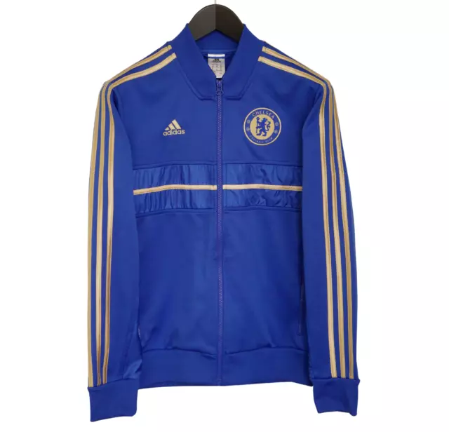 Hombre adidas Oficial FC Chelsea 2011-2012 Sueter Cremallera Completa Azul Talla