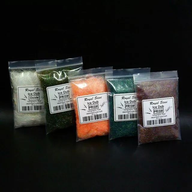 5bags/set Super Fine Prism Ice Dub Fly Tying Dubbing Material Synthetic Sparkle