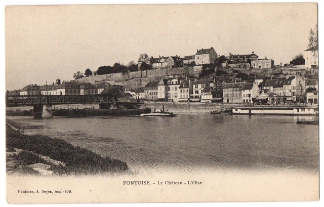 CPA 95 - PONTOISE (Val d'Oise) - Le Château. L'Oise - Dos non divisé