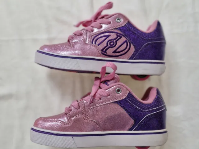 Heelys Motion Plus Roller Shoe Pink And Purple Sparkly US 3 UK 2 EUR 34