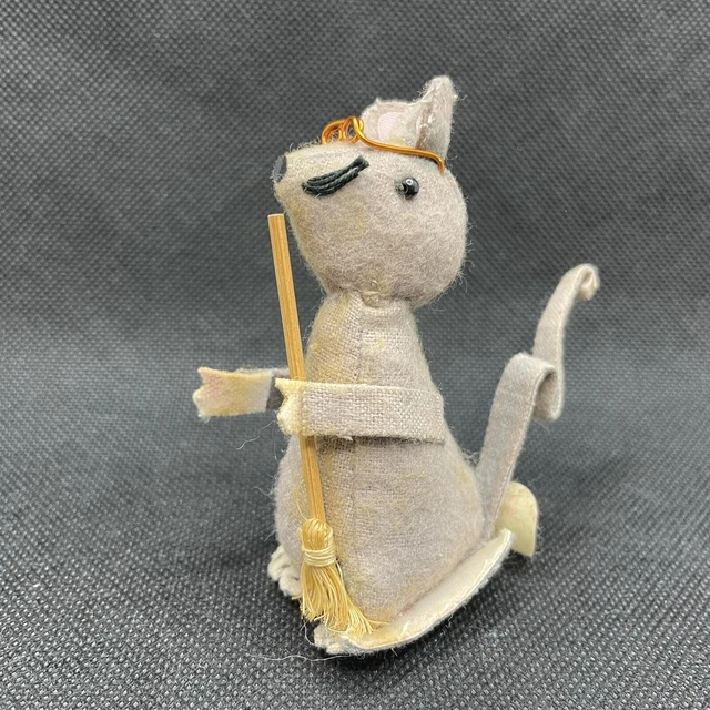 Merry Mice Mouse Figure 1976 Wool Felt
