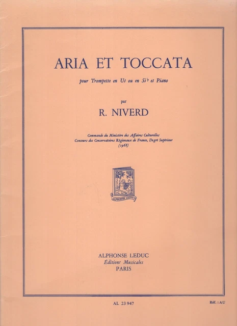 Aria et Toccata pour Trompette en Ut ou en Si b et Piano