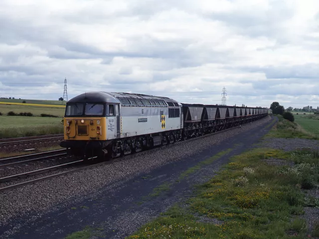 Photo  1993 Diesel Locomotive 56101 Coal Train At Burton Salmon 1993 Diesel Loco