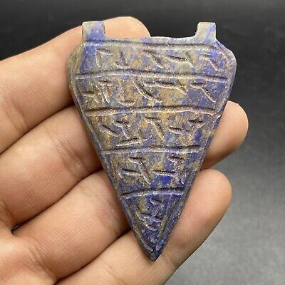 Beautiful Near Eastern Old Lapis lazuli Writting Stone Old Rare Amulet Pendant