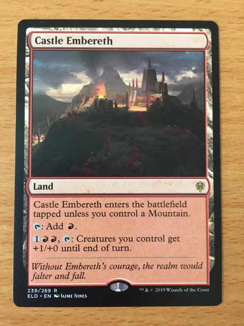 Castle Embereth 1x FOIL ELD MTG Throne of Eldraine Rare MINT red Castle Embereth 1x FOIL ELD MTG Throne of Eldraine Rare MINT red