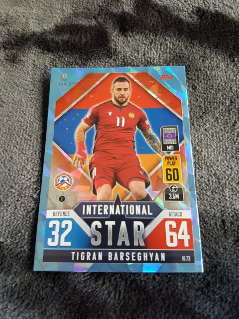 Topps Match Attax 101 Road to UEFA Nations League Finals Barseghyan Crystal Blue