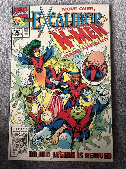 MARVEL EXCALIBUR COMIC BOOK LOT OF 3, 45, 48, 49. Alan Davis, Chris Claremont