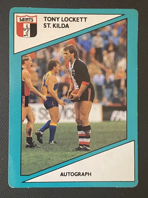 1988 Vfl Scanlens #94 Tony Lockett Stkilda Excellent