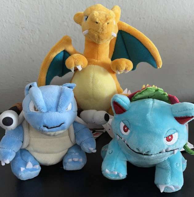 CHARIZARD BLASTOISE VENUSAUR Plush Sitting Cuties NEW w/ Tags Plushie