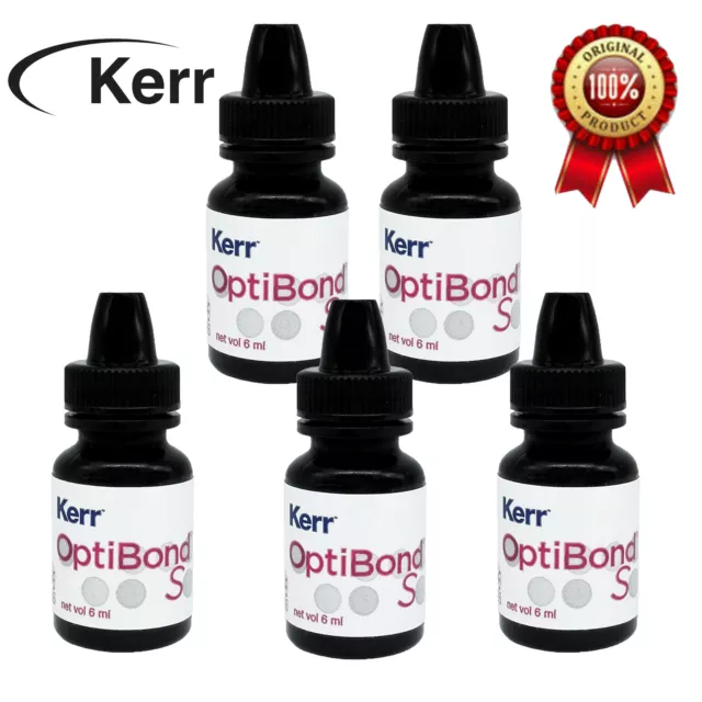 5×Original Kerr Optibond S Total-etch Dental Adhesive Bonding Agent 6ml -34614