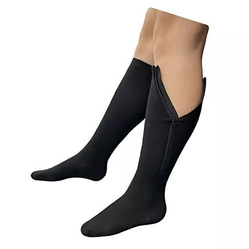 Presadee Original Closed Toe 20-30 Mmhg Zipper Compression Calf Leg Socks (L/Xl,