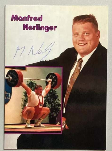 Manfred Nerlinger Autogramm | Gewichtheben BVDG, Weltmeister