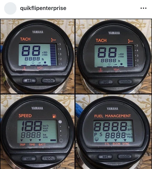 YAMAHA OUTBOARD GAUGE/CLUSTER Lcd Repair Service 6Y5 Speed Tach Fuel