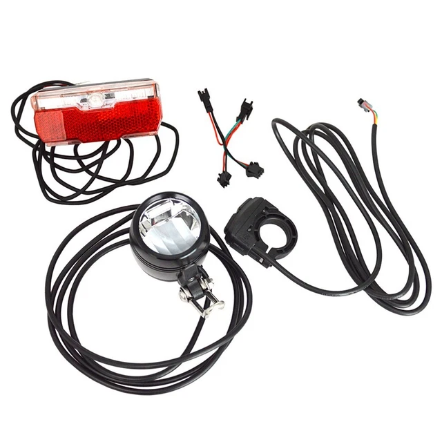 WATERPROOF ELECTRIC BIKE Headlight Tail Light Set 6V 48V Voltage Range
