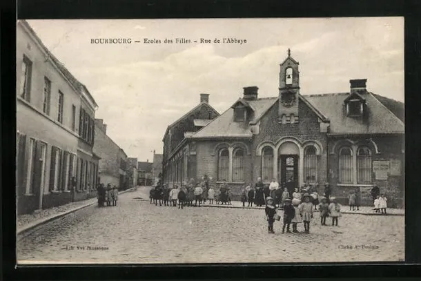 CPA Bourbourg, Ecoles des Filles, Rue de l´Abbaye