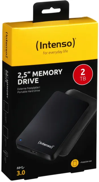 Intenso HDD externe Festplatte Memory Drive 2,5 Zoll 2TB USB 3.0 schwarz