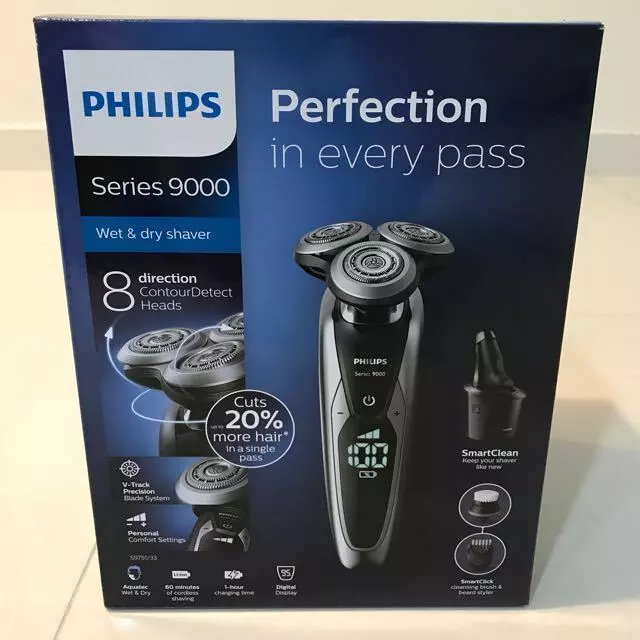 Brand New Philips Shaver series 9000 Wet and dry electric shaver S9751/33 AU*au