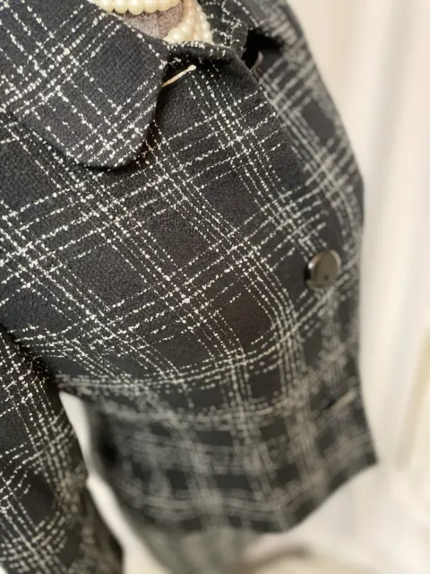 Le Suit Skirt Suit Size Petite 4P Vintage Plaid Two Piece Set 26” X 23” Business 3
