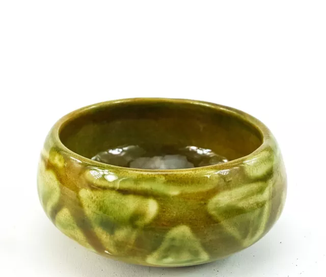 Vintage Noel of Hawaii 3" Sauce Pinch Bowl Green Glazed Ceramic Tiki Decor