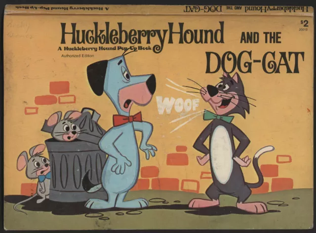 1974 livre pop-up Huckleberry Hound and the Dog-Cat